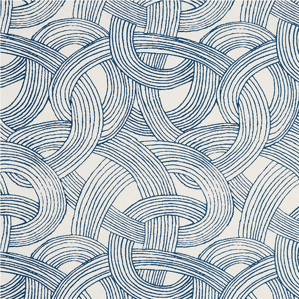 Schumacher FREEFORM BLUE  | Atlanta Fabrics