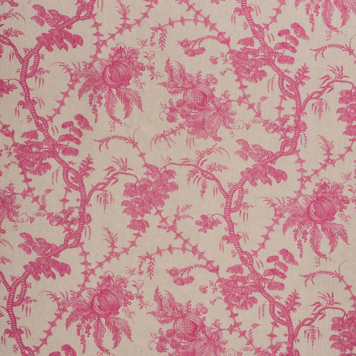 Schumacher SAN CRISTOBAL TOILE MAGENTA Fabric | Atlanta Fabrics