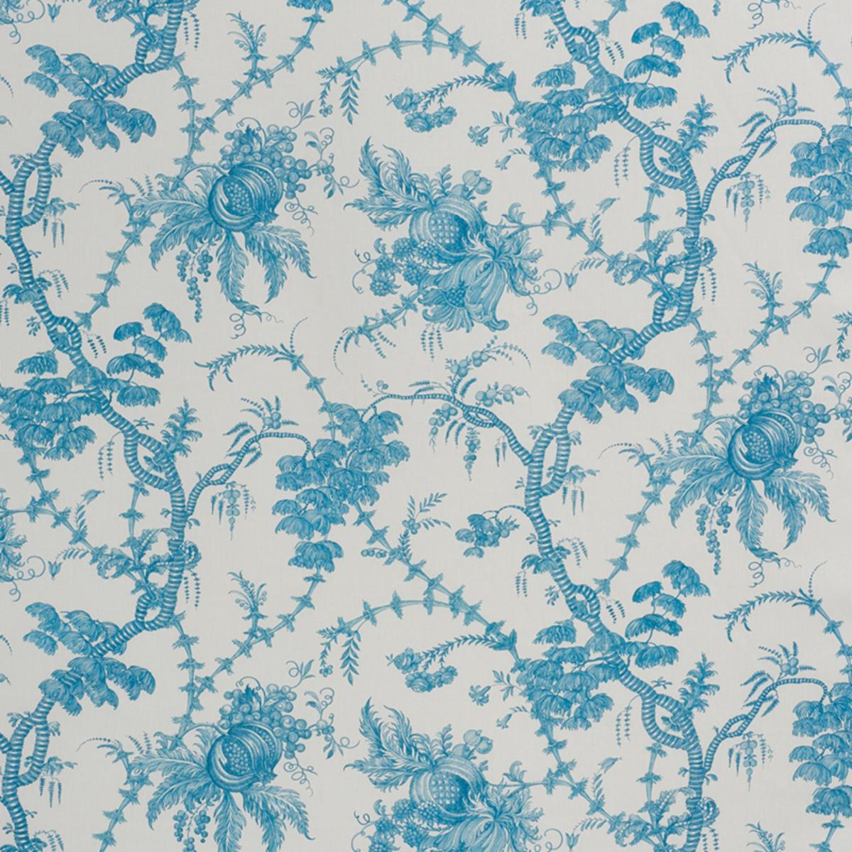 Schumacher SAN CRISTOBAL TOILE PEACOCK Fabric | Atlanta Fabrics