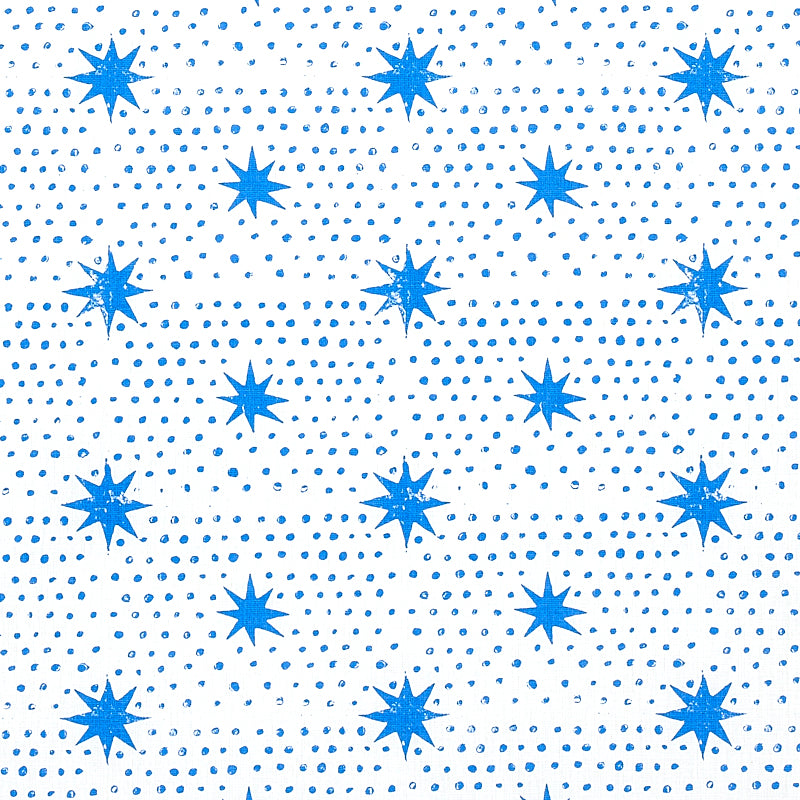 Schumacher SPOT & STAR BLUE  | Atlanta Fabrics