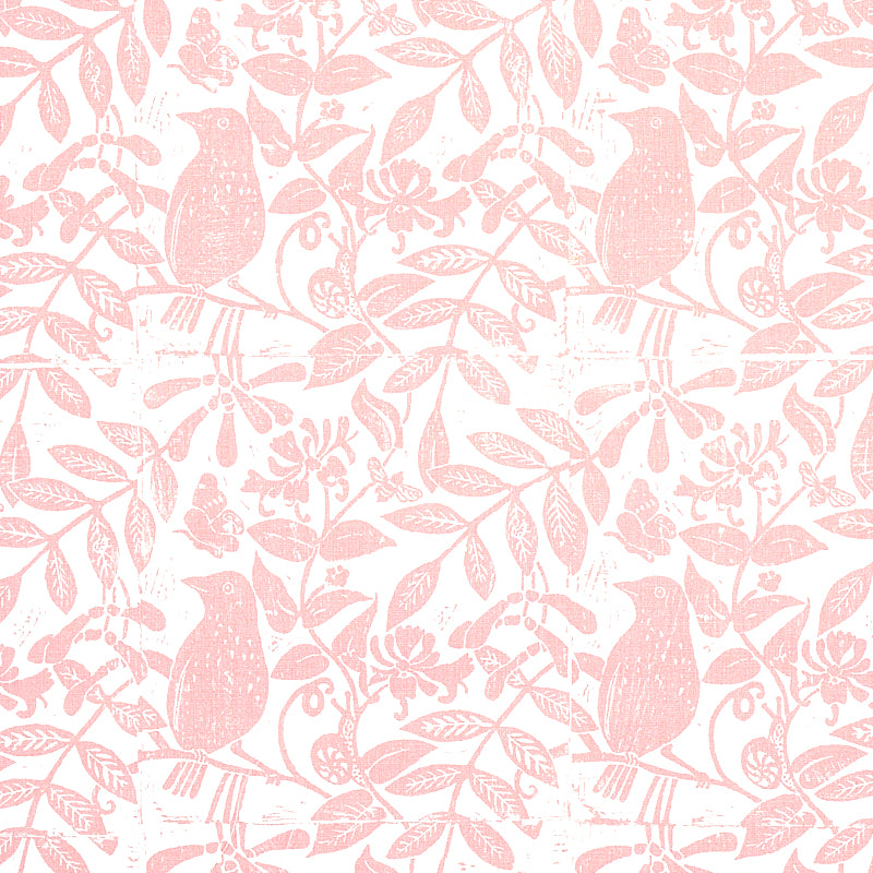 Schumacher BIRD & BEE PINK Fabric | Atlanta Fabrics