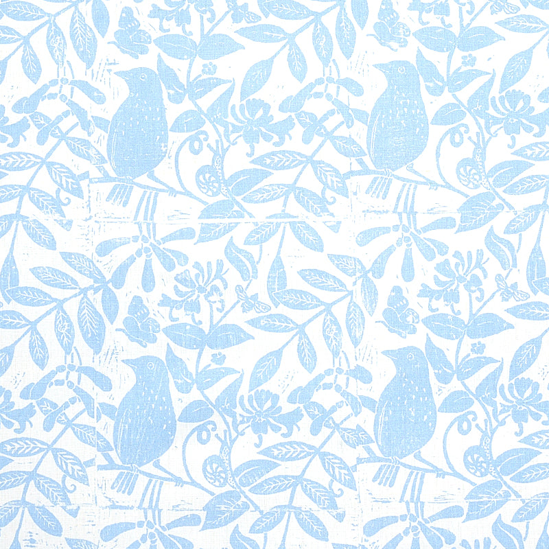 Schumacher BIRD & BEE SKY Fabric | Atlanta Fabrics