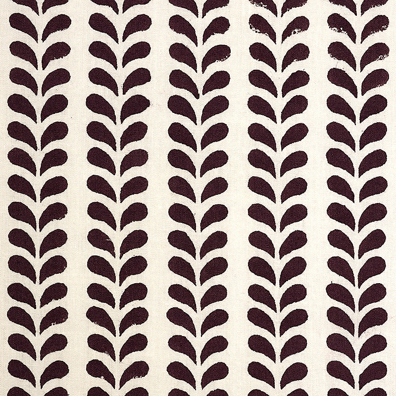 Schumacher BINDI HAND BLOCK PRINT AUBERGINE Fabric | Atlanta Fabrics