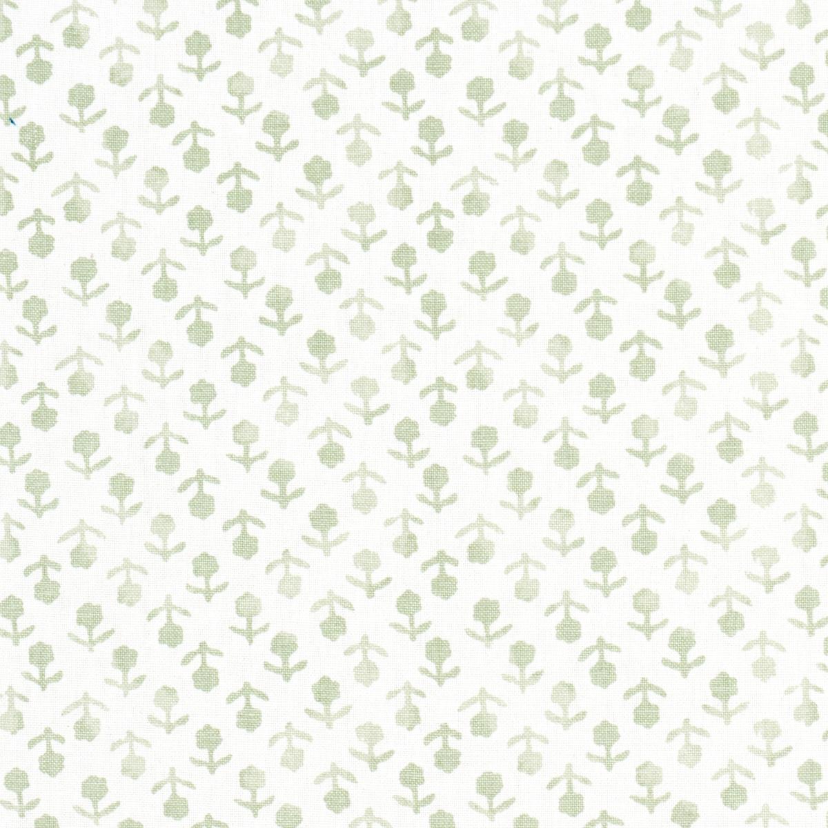 Schumacher BEATRIZ HANDPRINT SAGE Fabric | Atlanta Fabrics
