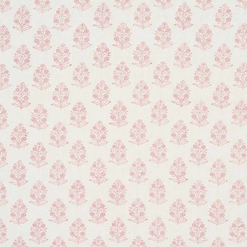 SCHUMACHER ADITI HAND BLOCKED PRINT BLUSH FABRIC | Atlanta Fabrics