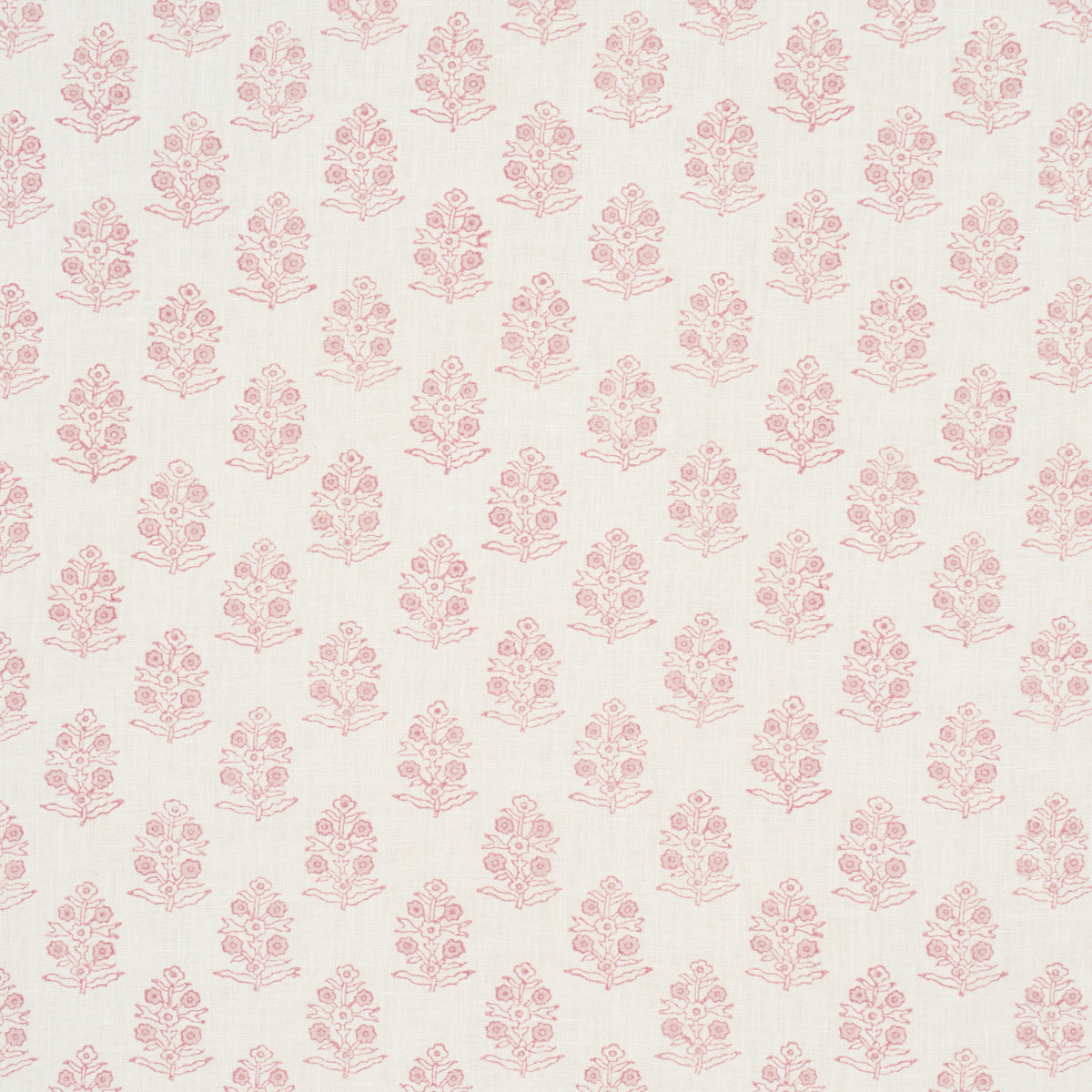 Schumacher ADITI HAND BLOCKED PRINT BLUSH Fabric | Atlanta Fabrics