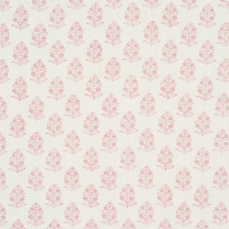 Schumacher ADITI HAND BLOCKED PRINT BLUSH Fabric | Atlanta Fabrics