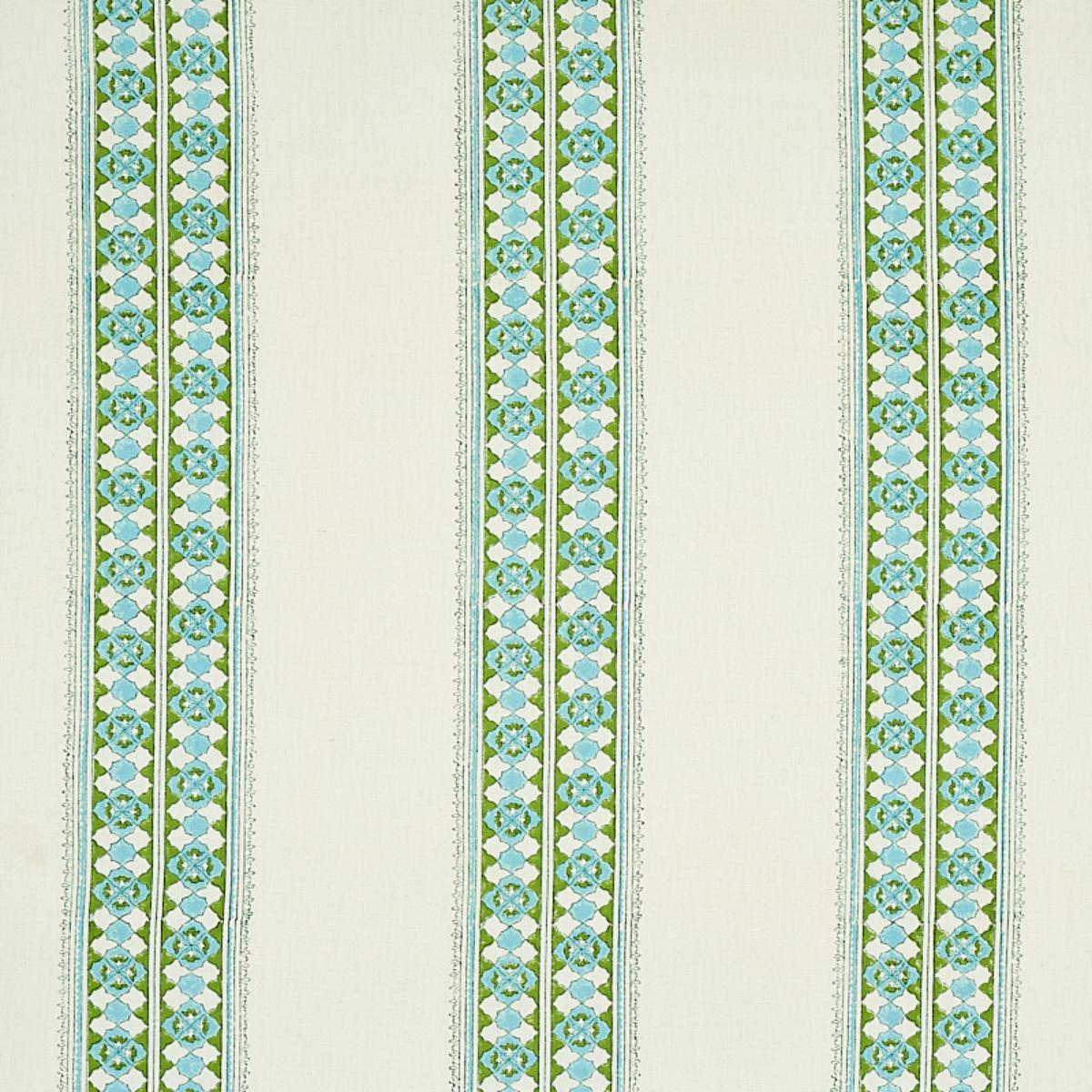 SCHUMACHER AMIRA HAND BLOCKED PRINT LEAF FABRIC | Atlanta Fabrics