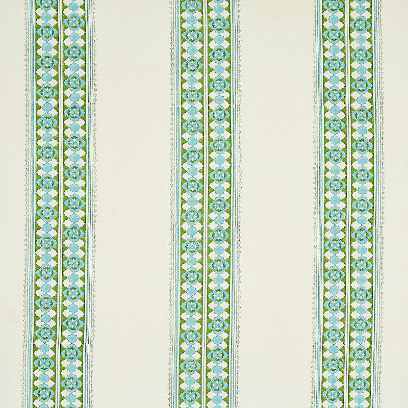 Schumacher AMIRA HAND-BLOCK PRINT LEAF  | Atlanta Fabrics