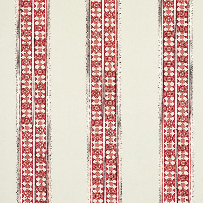 SCHUMACHER AMIRA HAND BLOCKED PRINT DUSTY ROSE FABRIC | Atlanta Fabrics