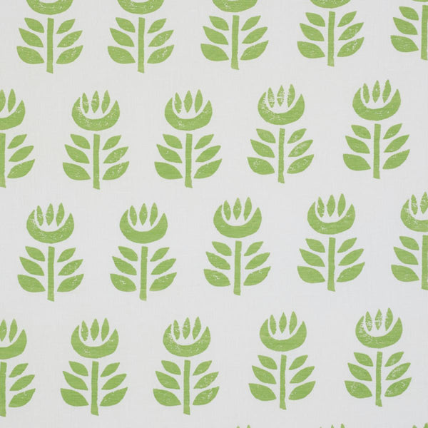 Schumacher ROSENBORG HAND PRINT GREEN Fabric | Atlanta Fabrics