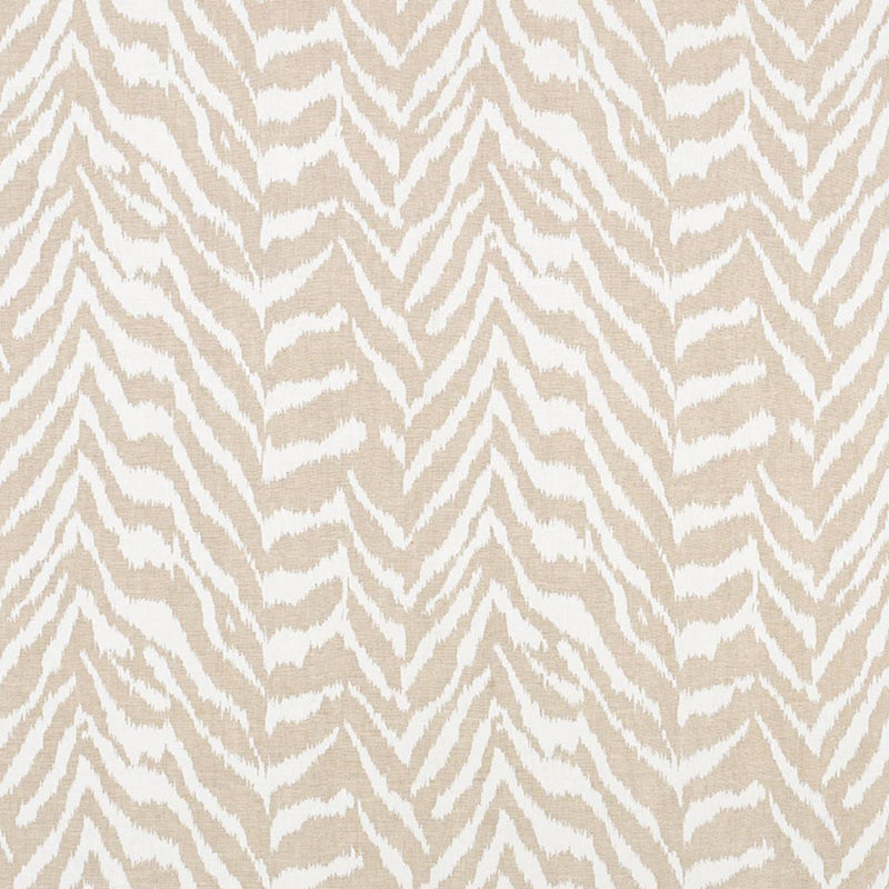 SCHUMACHER QUINCY HAND PRINT NATURAL FABRIC | Atlanta Fabrics