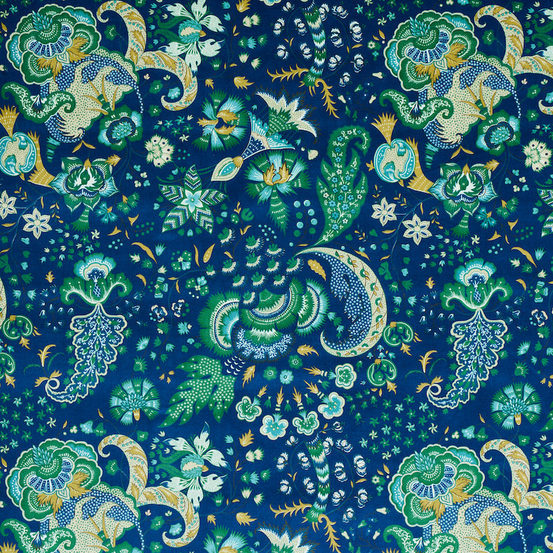 Schumacher MAJORELLE VELVET BLUE Fabric | Atlanta Fabrics