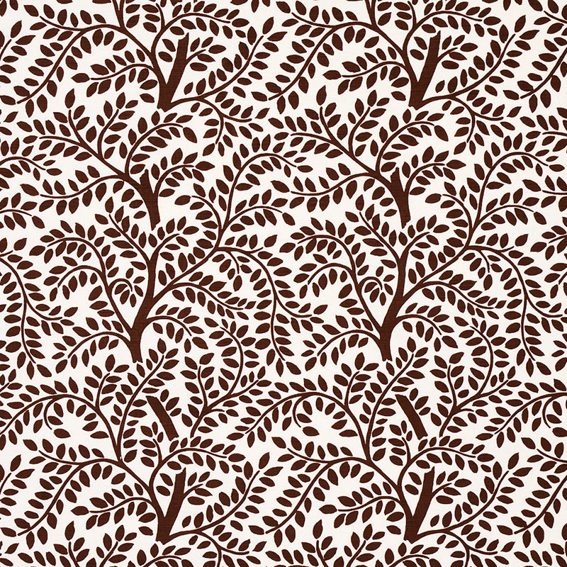 Schumacher TEMPLE GARDEN II BROWN Fabric | Atlanta Fabrics