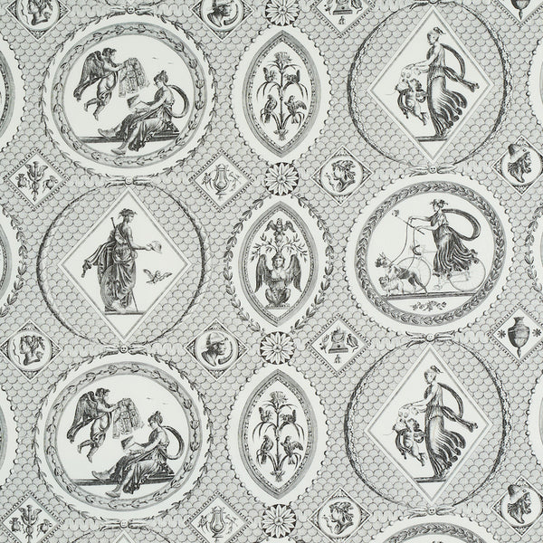 Schumacher LES SCENES CONTEMPORAINES BLACK  | Atlanta Fabrics