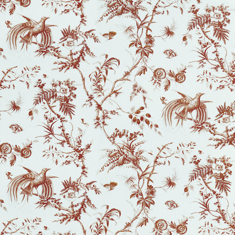 Schumacher TOILE DE LA PRAIRIE BROWN Fabric | Atlanta Fabrics