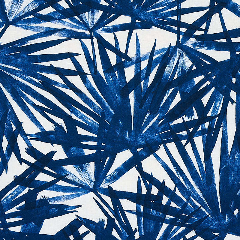 SUNLIT PALM LINEN BLUE