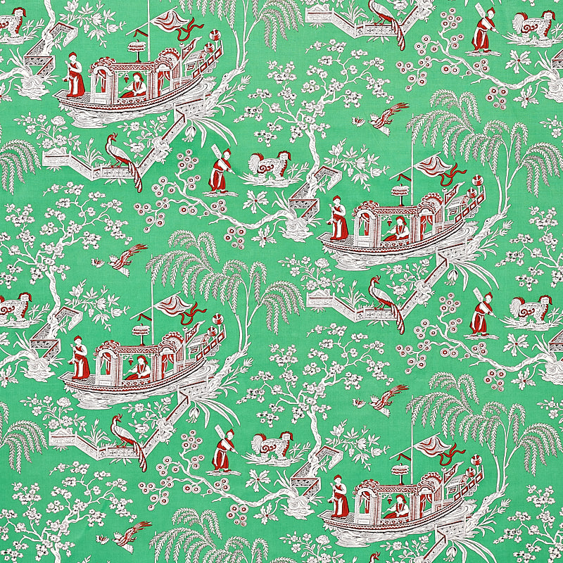 Schumacher MATSUDANA JADE Fabric | Atlanta Fabrics