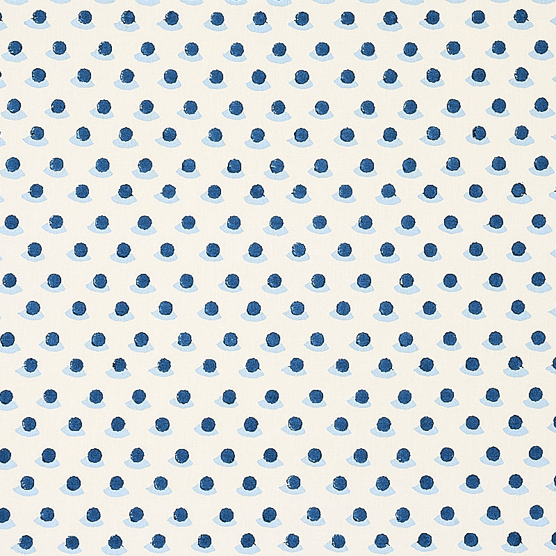 Schumacher BERRY HAND BLOCK PRINT INDIGO & SKY Fabric | Atlanta Fabrics
