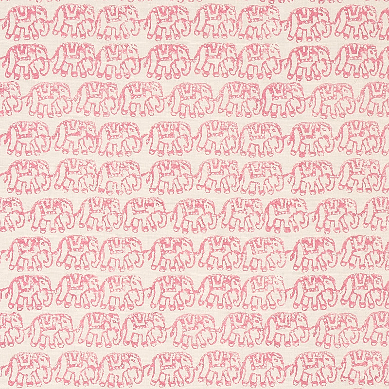 Schumacher ELLIES HAND BLOCK PRINT ROSE  | Atlanta Fabrics