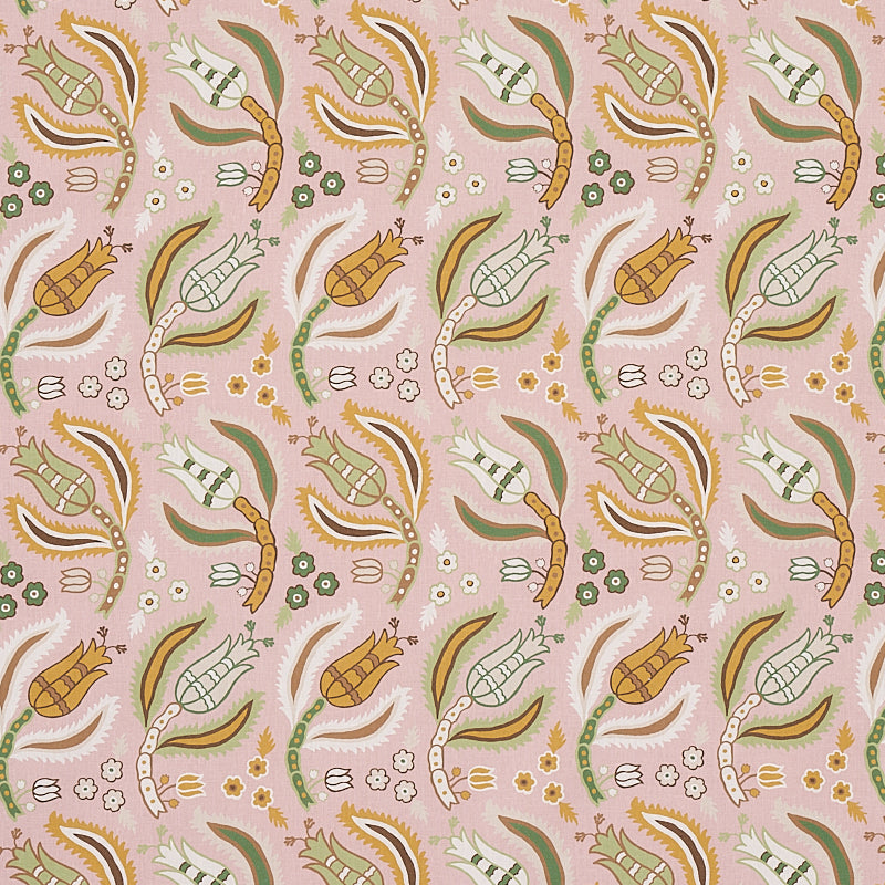 Schumacher MALABAR VINE BLUSH Fabric | Atlanta Fabrics