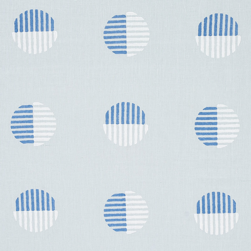 Schumacher ANDO HAND BLOCK PRINT CHAMBRAY Fabric | Atlanta Fabrics