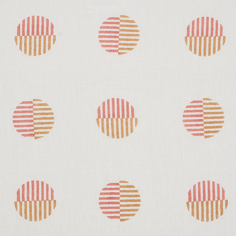 Schumacher ANDO HAND BLOCK PRINT RUST & OCHRE  | Atlanta Fabrics