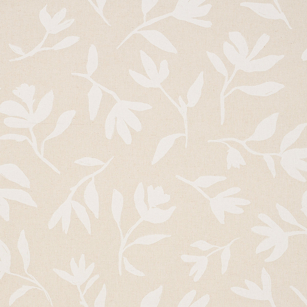 Schumacher LAUREL WHITE ON UNBLEACHED Fabric | Atlanta Fabrics