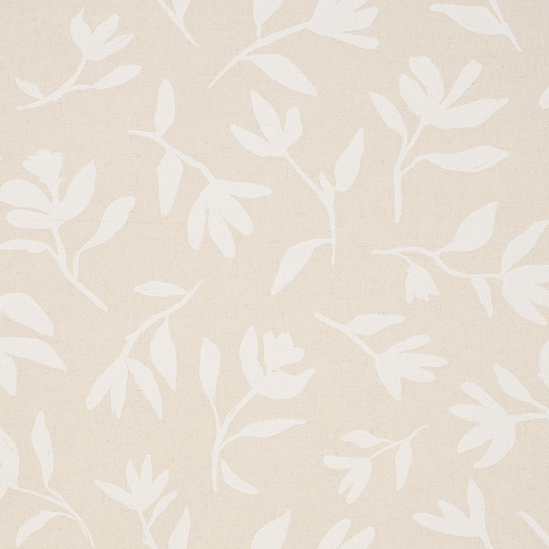 Schumacher LAUREL WHITE ON UNBLEACHED Fabric | Atlanta Fabrics
