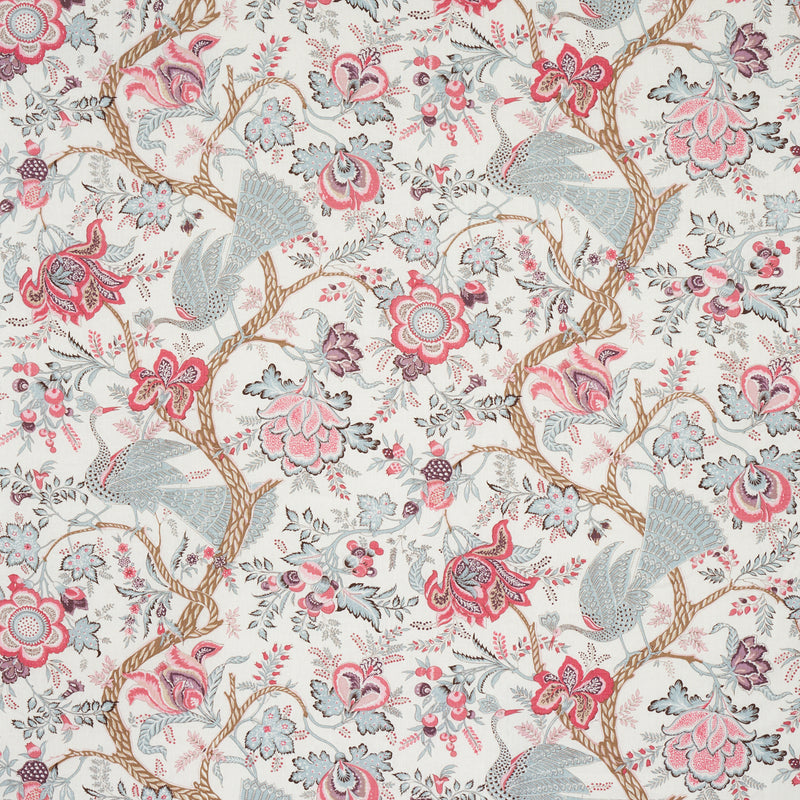 Schumacher AVELINE LINEN ROSE  | Atlanta Fabrics