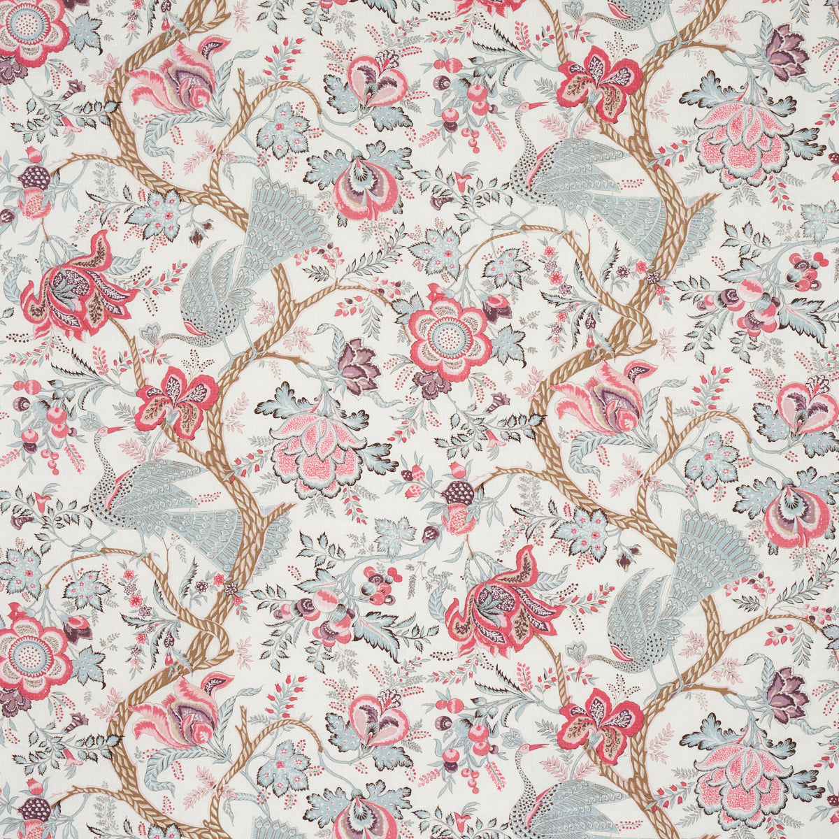 Schumacher AVELINE LINEN ROSE Fabric | Atlanta Fabrics
