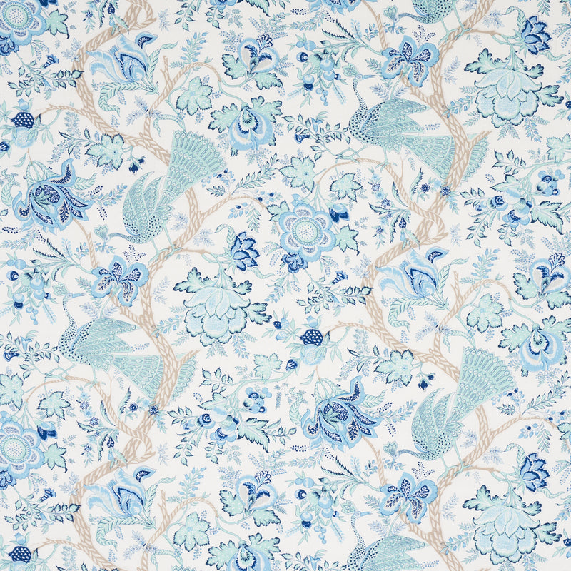 Schumacher AVELINE LINEN SEAGLASS  | Atlanta Fabrics