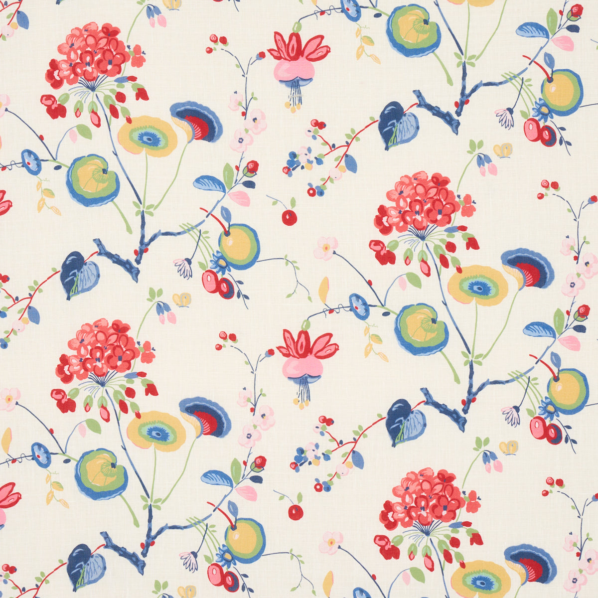 Schumacher VASILY LINEN MULTI Fabric | Atlanta Fabrics
