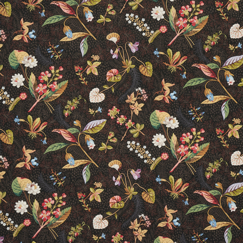 Schumacher BLACKWELL LINEN NOIR  | Atlanta Fabrics