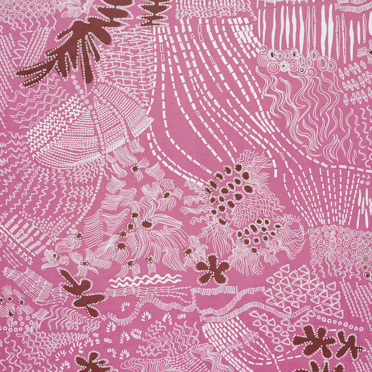 Schumacher HAVEN PINK AND MAROON Fabric | Atlanta Fabrics