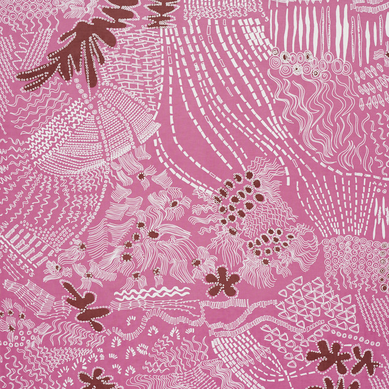 Schumacher HAVEN PINK AND MAROON Fabric | Atlanta Fabrics