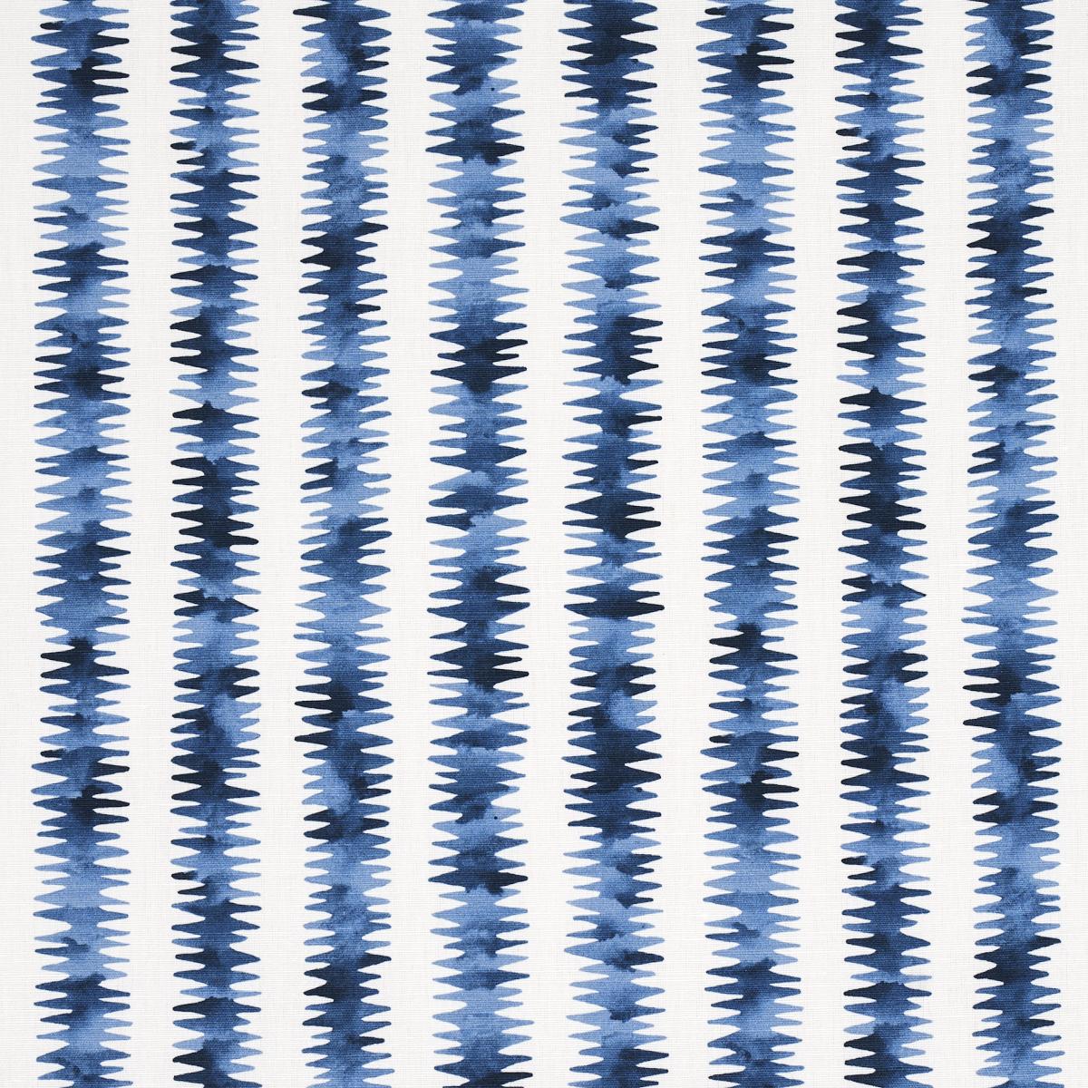 SCHUMACHER CARDIOGRAM BLUE FABRIC | Atlanta Fabrics