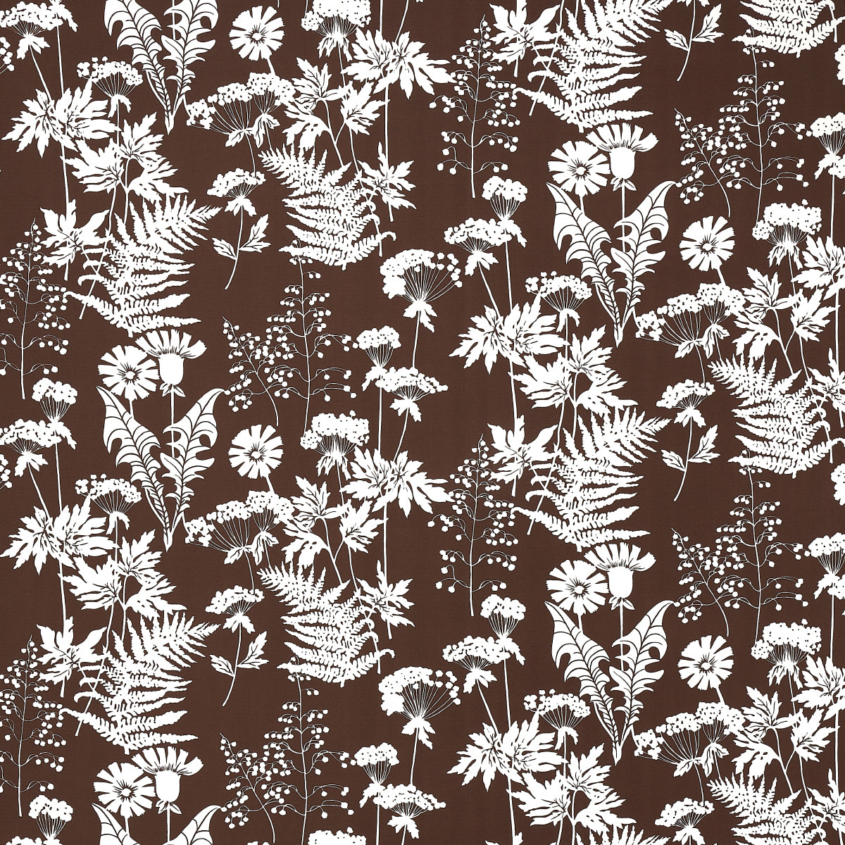 Schumacher SPRING FLORAL INDOOR/OUTDOOR BROWN Fabric | Atlanta Fabrics