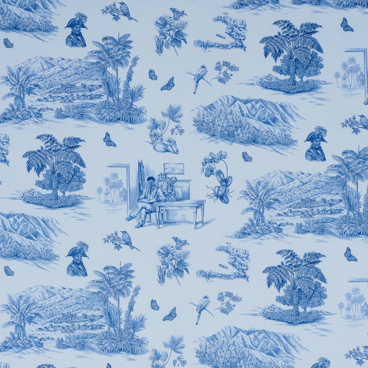 Schumacher TOUSSAINT TOILE BLUE & SKY Fabric | Atlanta Fabrics