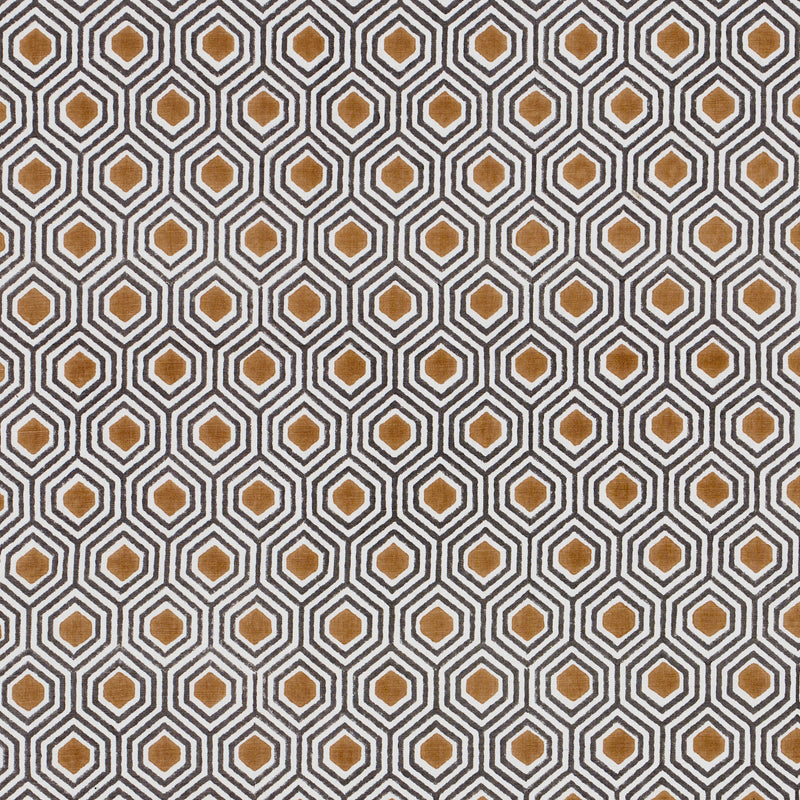 Schumacher OTIS HAND PRINT DARK NEUTRAL Fabric | Atlanta Fabrics