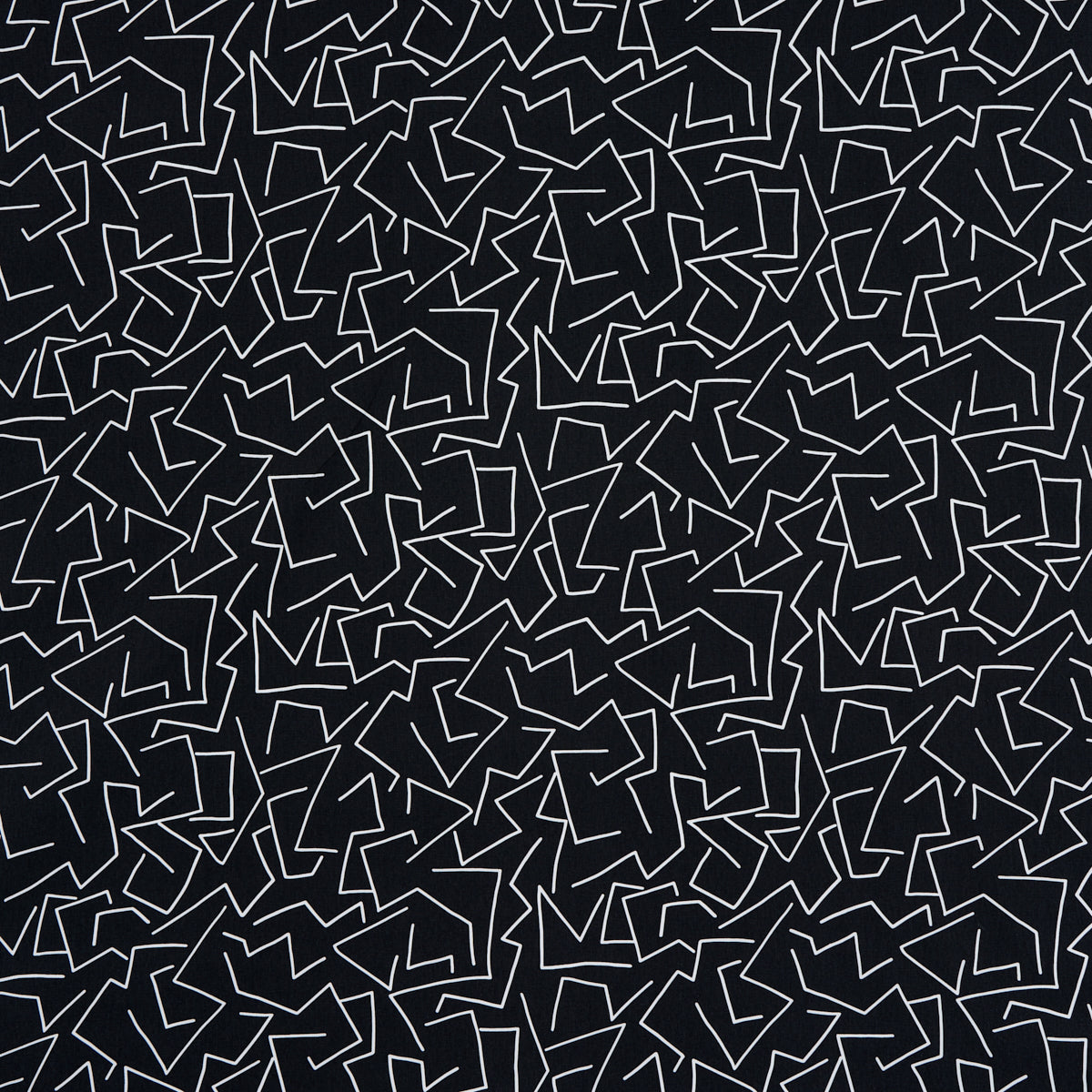 Schumacher TANGENT PRINT CARBON Fabric | Atlanta Fabrics