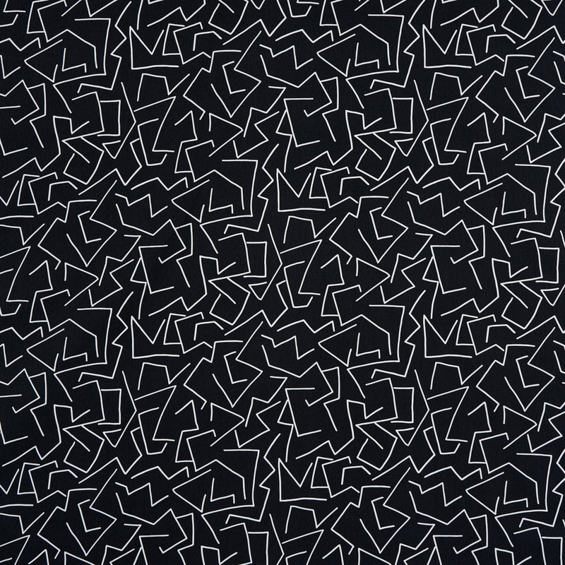 Schumacher TANGENT PRINT CARBON Fabric | Atlanta Fabrics