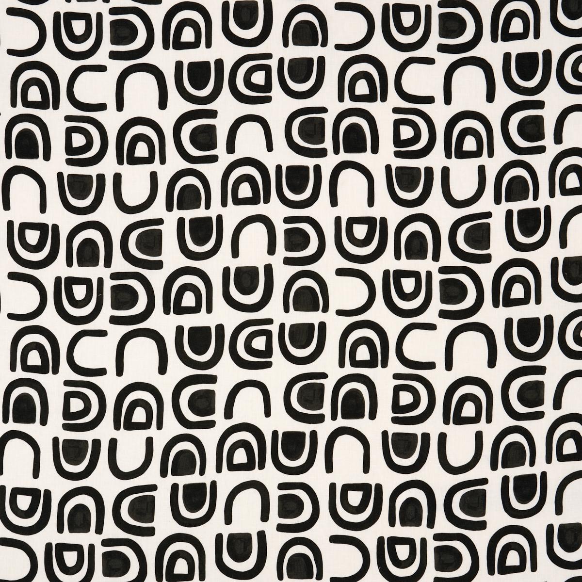 Schumacher THRESHOLD PRINTED LINEN CARBON Fabric | Atlanta Fabrics
