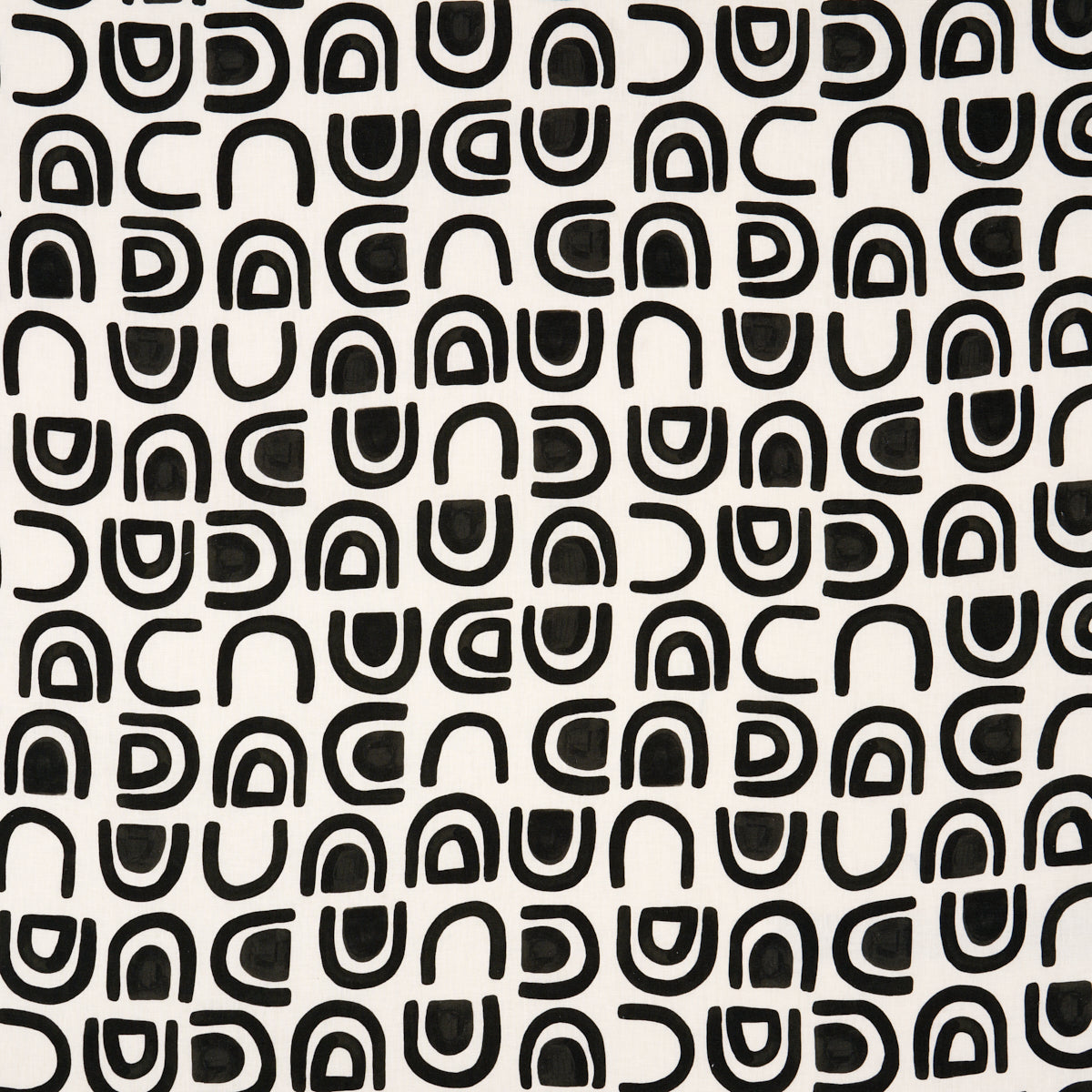 Schumacher THRESHOLD PRINTED LINEN CARBON Fabric | Atlanta Fabrics