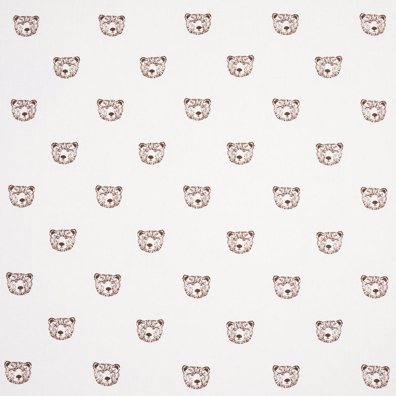 Schumacher BEAR HIGH PERFORMANCE PRINT IVORY  | Atlanta Fabrics