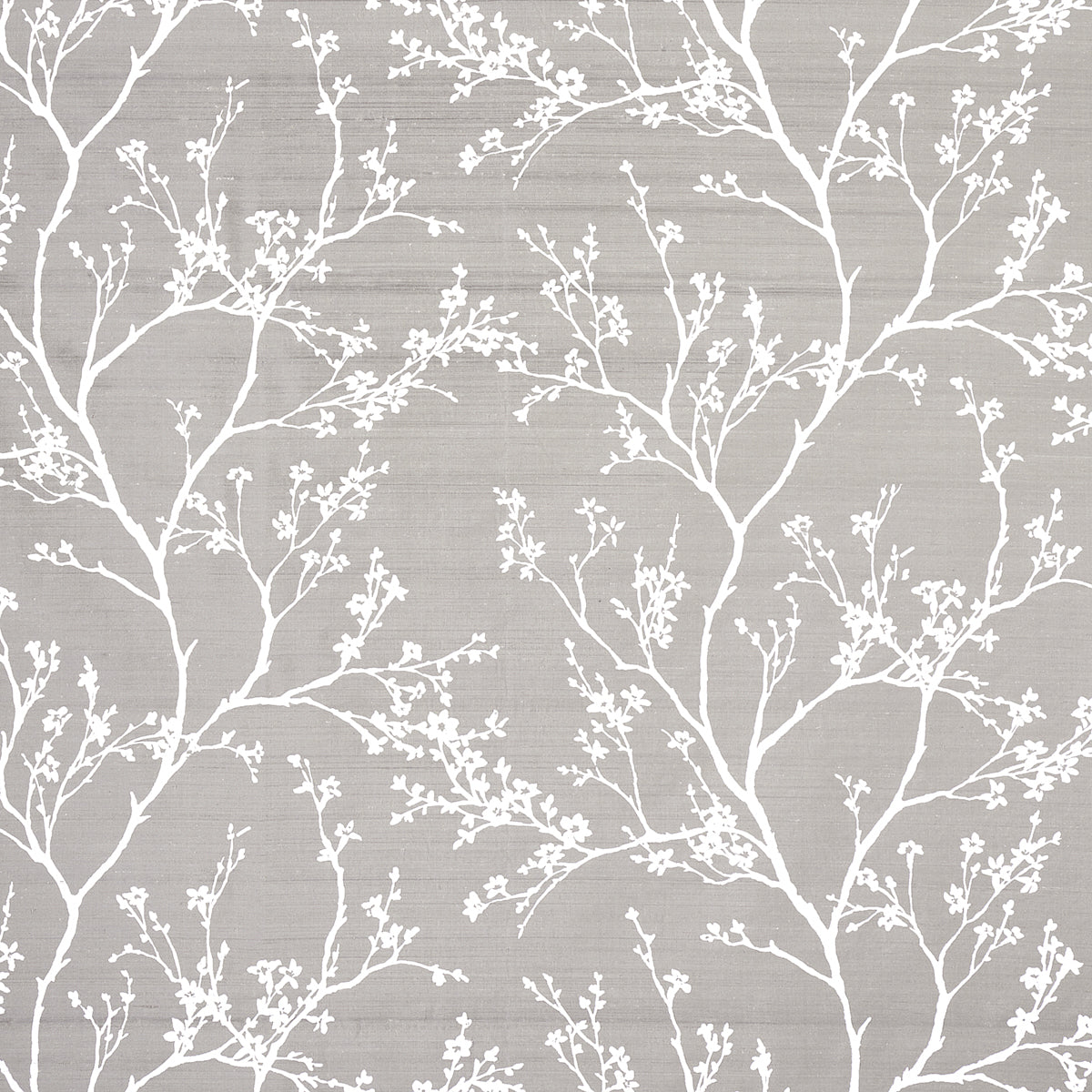 Schumacher TWIGGY SILK PEWTER Fabric | Atlanta Fabrics