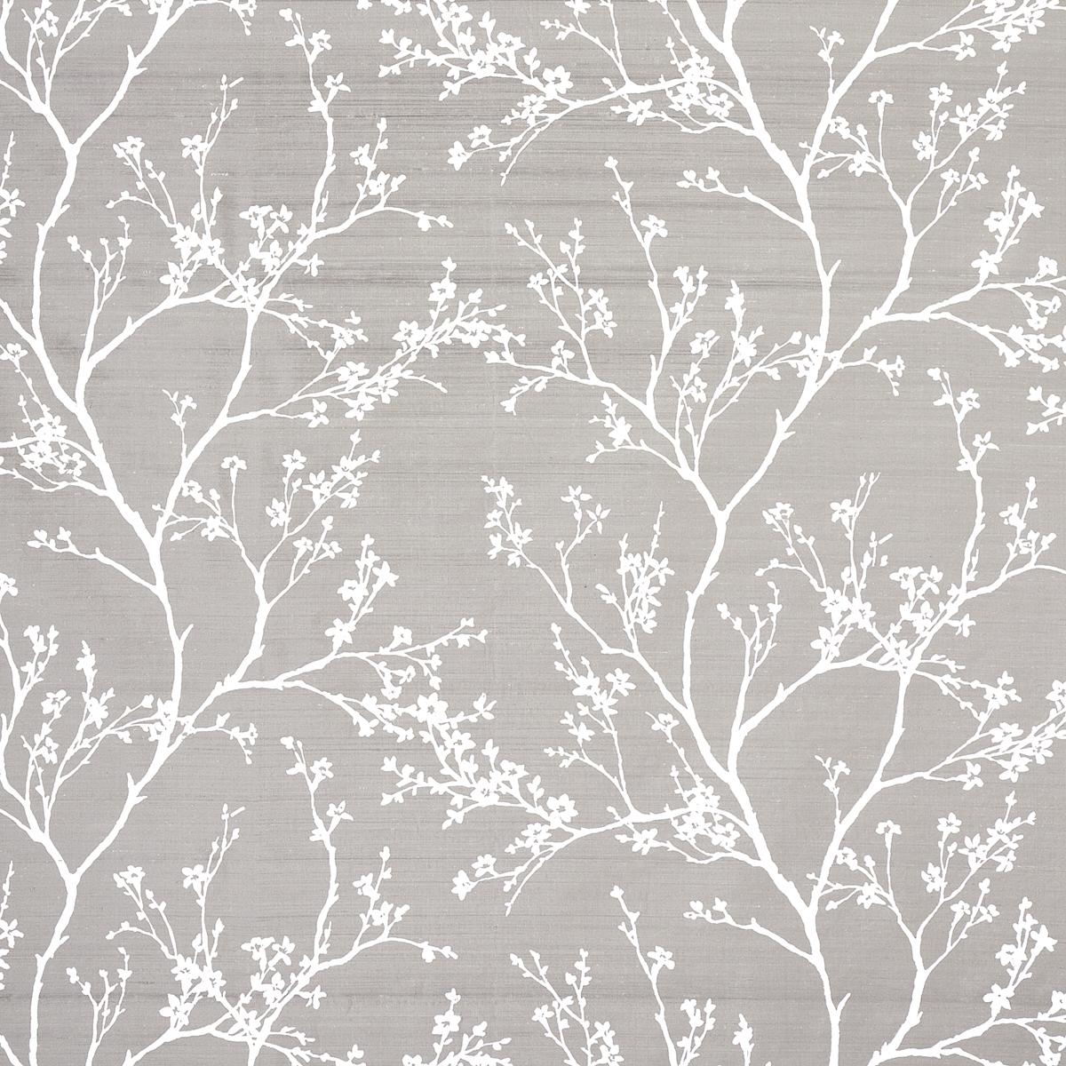 Schumacher TWIGGY SILK PEWTER Fabric | Atlanta Fabrics
