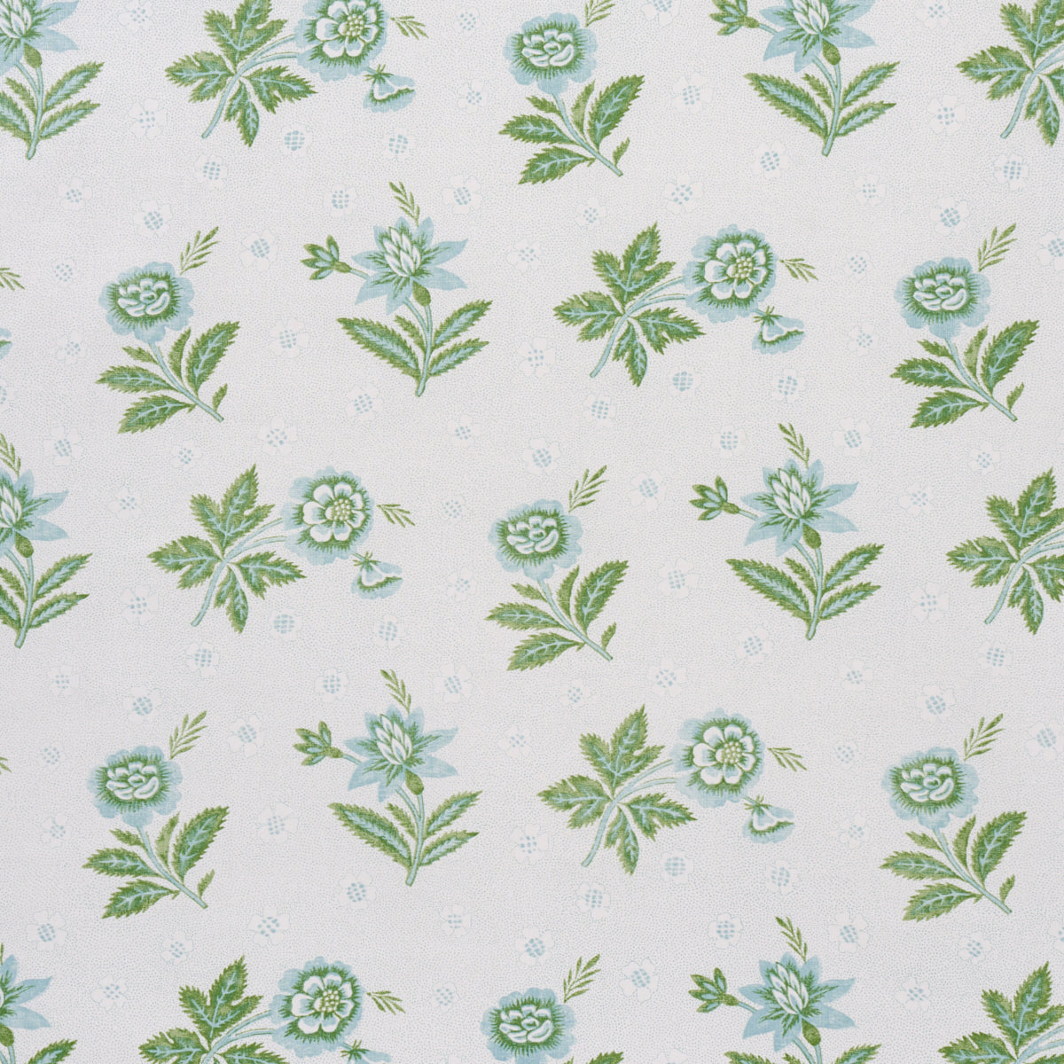 Schumacher COLLINE LEAF & AQUA Fabric | Atlanta Fabrics