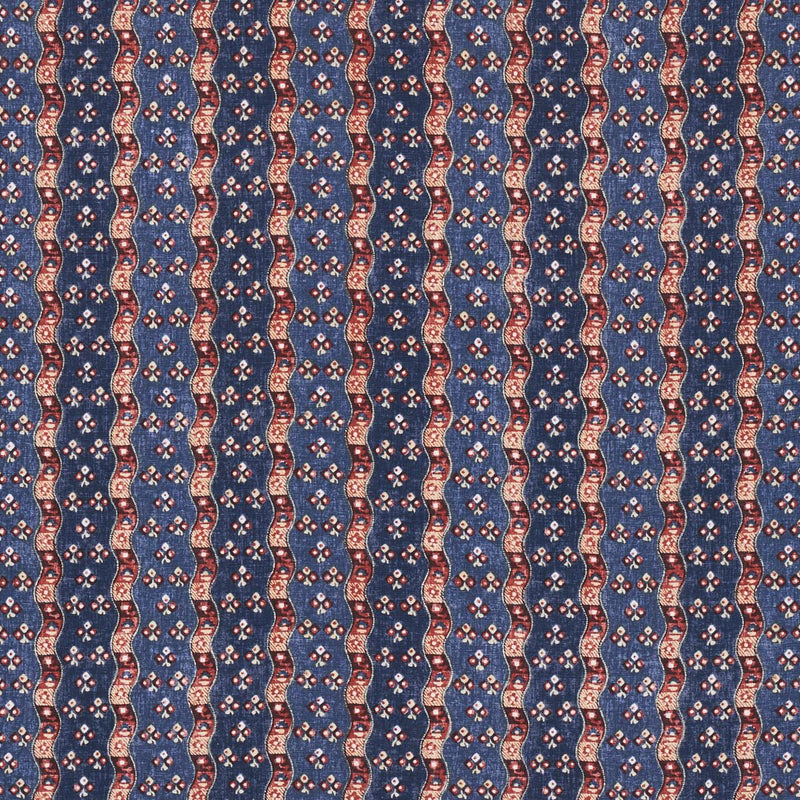 SCHUMACHER OTTILIE STRIPE DOCUMENT FABRIC | Atlanta Fabrics