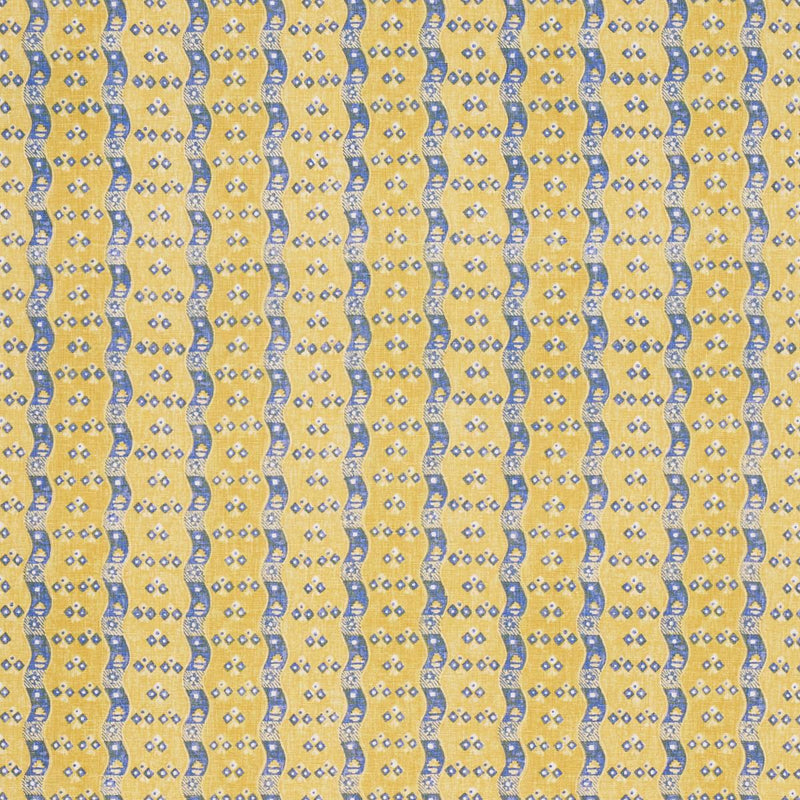 SCHUMACHER OTTILIE STRIPE YELLOW FABRIC | Atlanta Fabrics